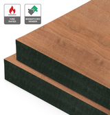 Myrtle Veneer Mismatched on Fire Rated Black MDF