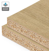 European Oak Veneer Wire Brushed Quarter Cut on HMR Moisture Resistant Particleboard
