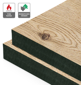 Rustic Oak Veneer Mismatched on Fire Rated Black MDF