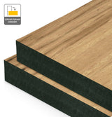 Blackbutt Veneer Natural Feature Grade Cross Grain on Black MDF