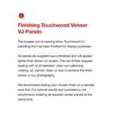 Touchwood Blackwood Veneer VJ Panelling on Black MDF