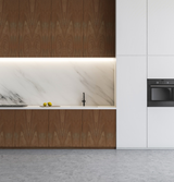 Ironbark Veneer Crown Cut on Moisture Resistant MDF