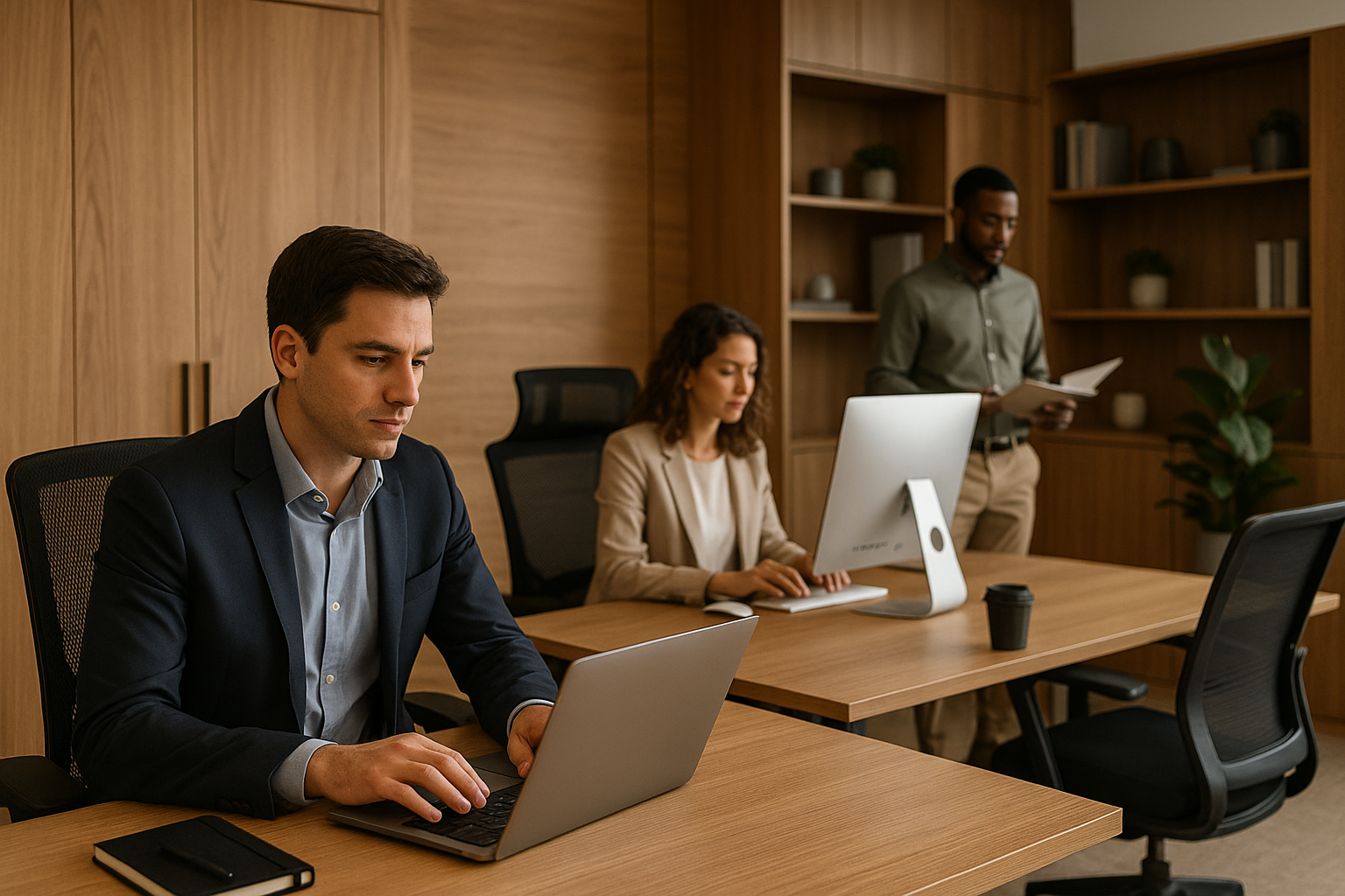 Timber Veneer in the Office: Modern Solutions for Workspace Design