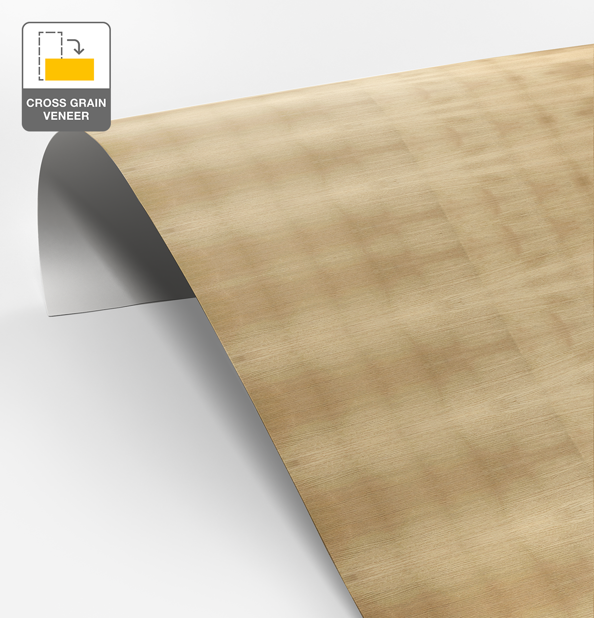 European Oak Veneer Quarter Cut Cross Grain on Laminate