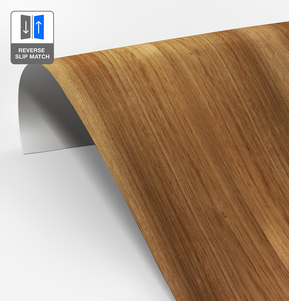 Blackwood Veneer Crown Cut Reverse Slip Match on Laminate