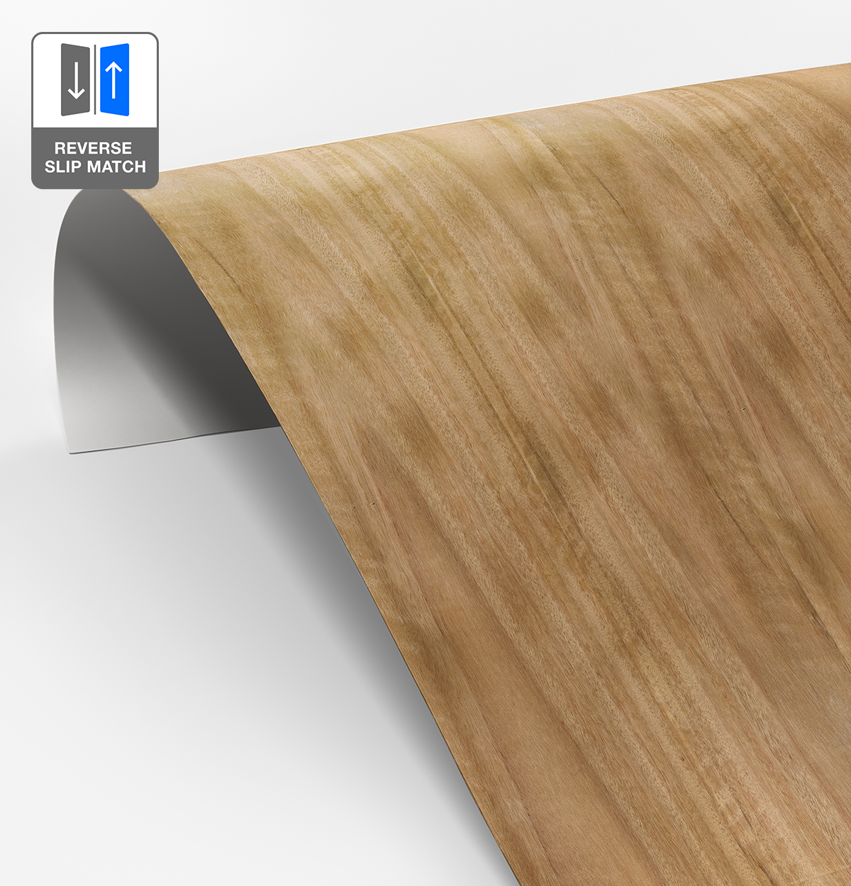 Blackbutt Veneer Crown Cut Reverse Slip Match on Laminate