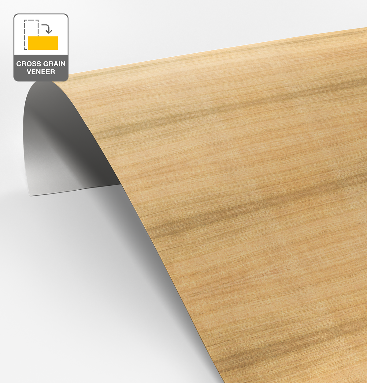 Tasmanian Oak Veneer Quarter Cut Cross Grain on Laminate