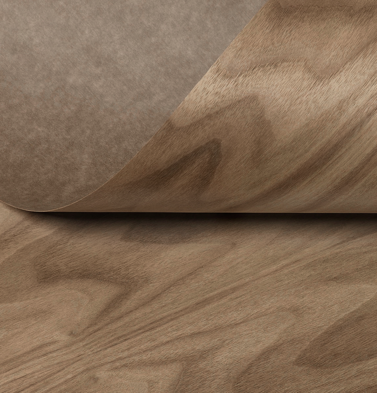 American Walnut Paper Back Flexible Wood Veneer Crown Cut