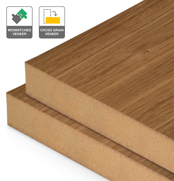Blackwood Veneer Mismatched Cross Grain on MDF