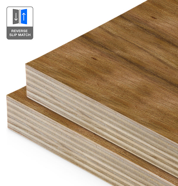 Blackwood Veneer Crown Cut Reverse Slip Match on Plywood
