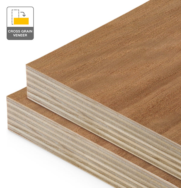 Brushbox Veneer Quarter Cut Cross Grain on Plywood