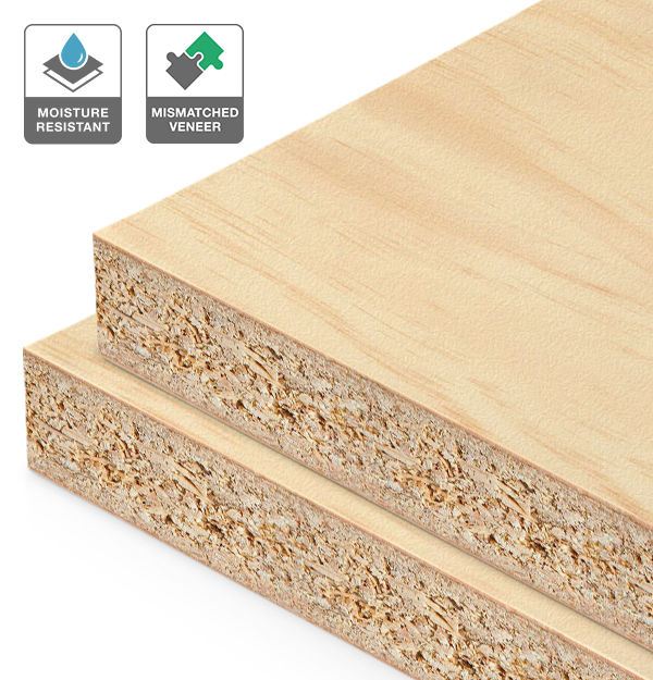 Clear Pine Veneer Mismatched on HMR Moisture Resistant Particleboard