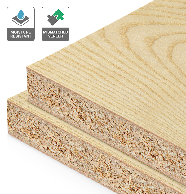 European Ash Veneer Mismatched on HMR Moisture Resistant Particleboard