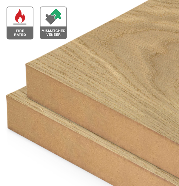 European Oak Veneer Mismatched on Fire Rated MDF