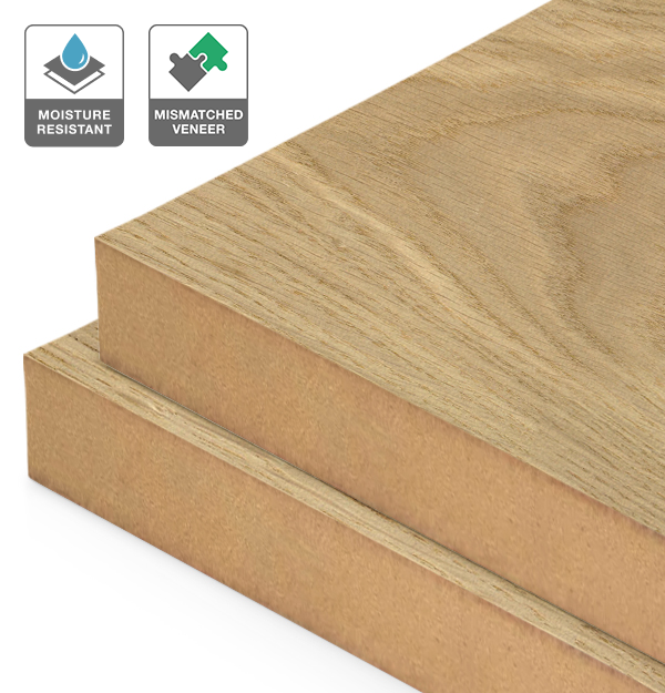 European Oak Veneer Mismatched on Moisture Resistant MDF