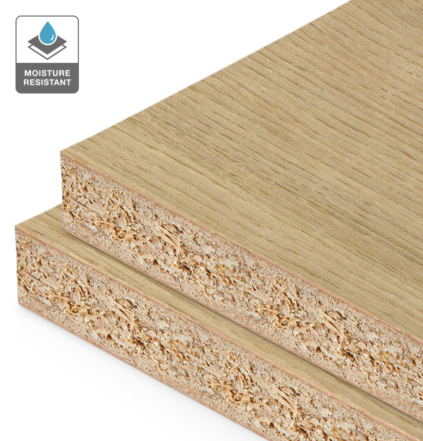 European Oak Veneer Quarter Cut on HMR Moisture Resistant Particleboard