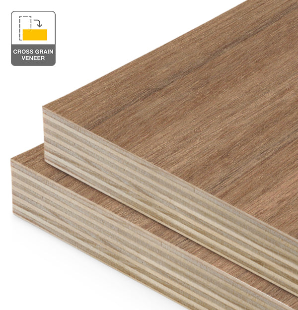 Ironbark Veneer Quarter Cut Cross Grain on Plywood