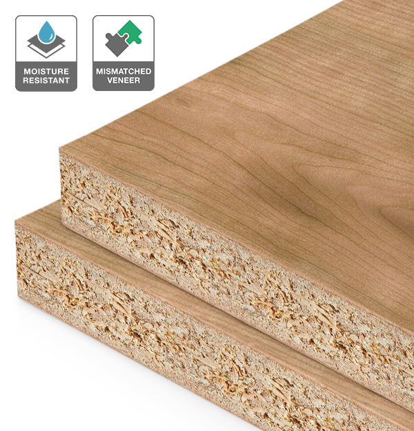 American Cherry Veneer Mismatched on HMR Moisture Resistant Particleboard