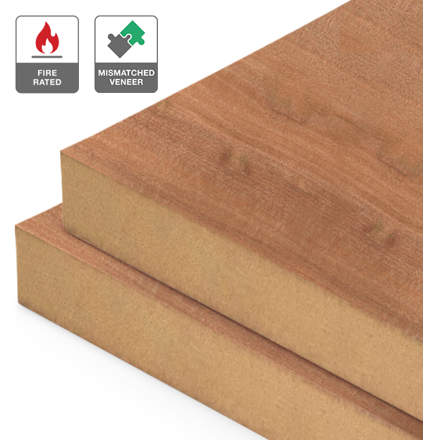 Myrtle Veneer Mismatched on Fire Rated MDF