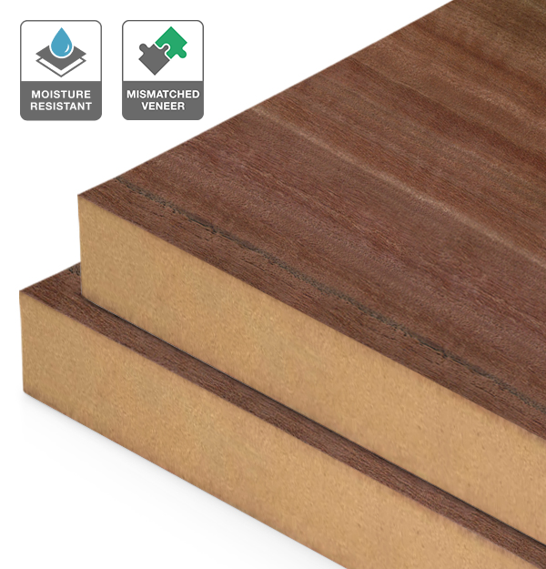 Red Gum Veneer Mismatched on Moisture Resistant MDF
