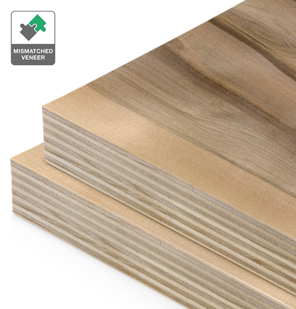 Red Heart Eucalyptus Veneer Mismatched on Plywood