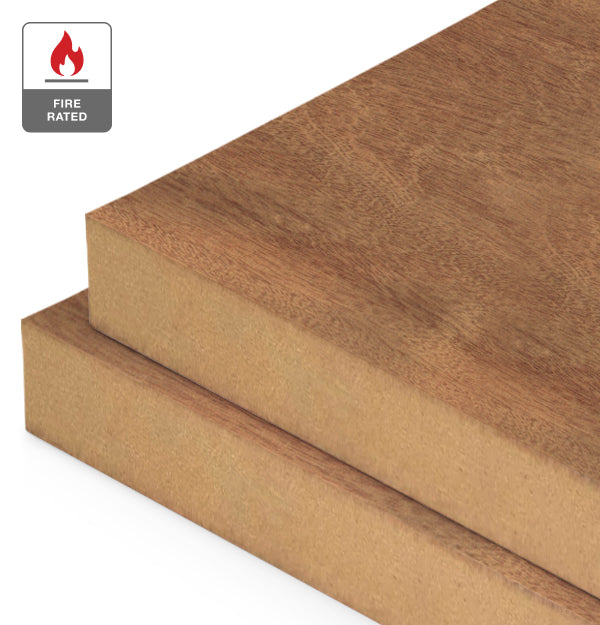 Sapele Veneer Crown Cut on Fire Rated MDF – Bord Products