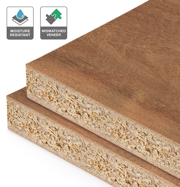 Sapele Veneer Mismatched on HMR Moisture Resistant Particleboard