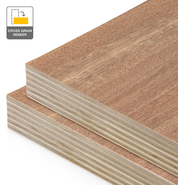 Sliced Pacific Maple Veneer Quarter Cut Cross Grain on Plywood