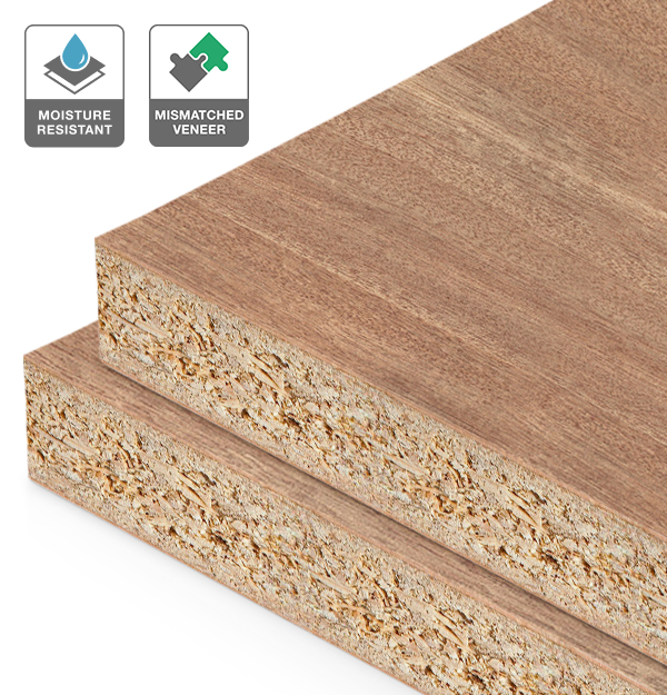 Sliced Pacific Maple Veneer Mismatched on HMR Moisture Resistant Particleboard