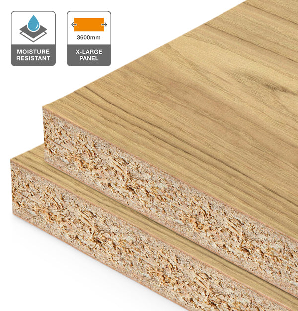 American Oak Veneer Crown Cut on HMR Moisture Resistant Particleboard 3600L