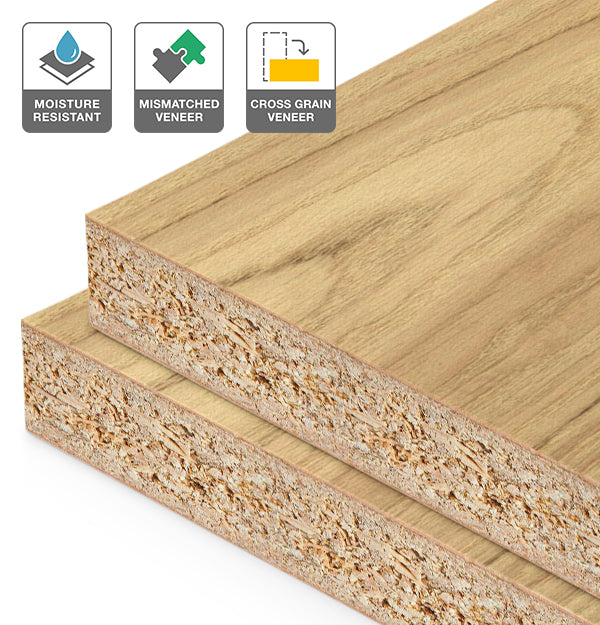 American Oak Veneer Mismatched Cross Grain on HMR Moisture Resistant Particleboard