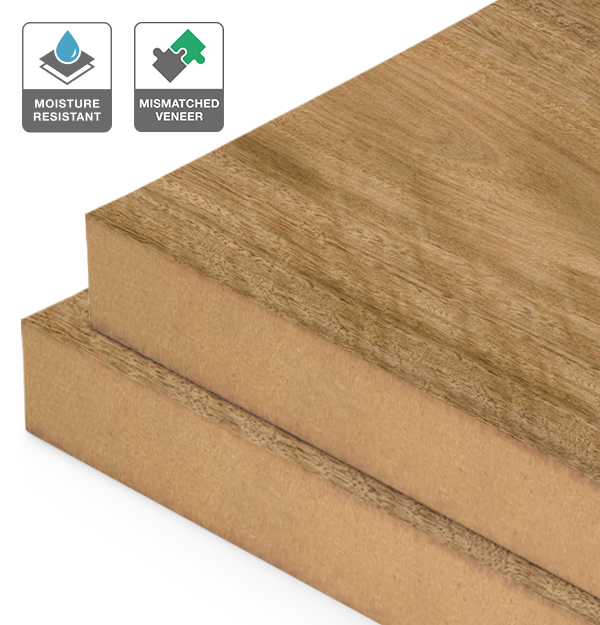 Spotted Gum Veneer Mismatched on Moisture Resistant MDF