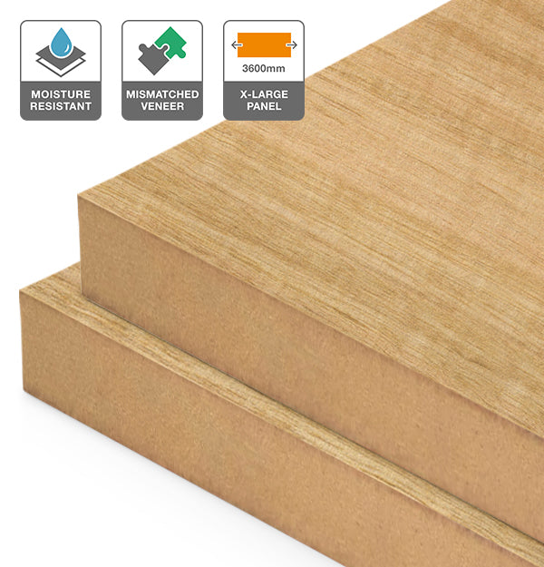 Tasmanian Oak Veneer Mismatched on Moisture Resistant MDF 3600L