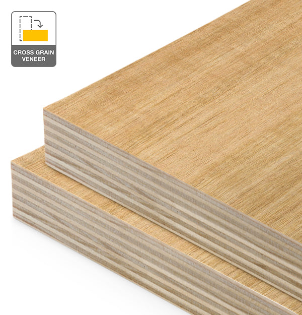 Tasmanian Oak Veneer Quarter Cut Cross Grain on Plywood