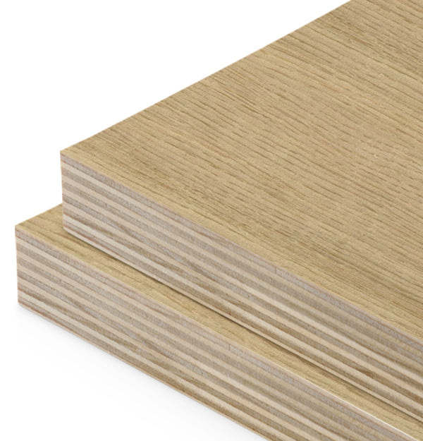 European Oak Veneer Wire Brushed Quarter Cut on Plywood