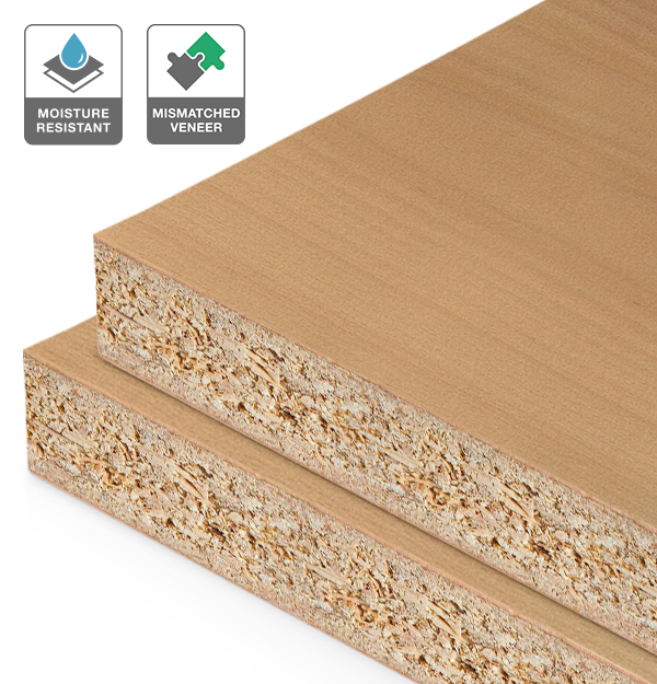 Beech Veneer Mismatched on HMR Moisture Resistant Particleboard