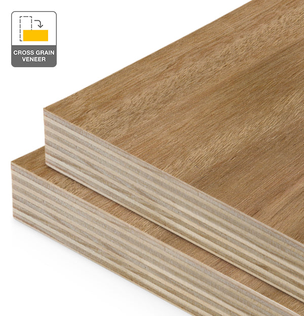 Blackbutt Veneer Crown Cut Cross Grain on Plywood