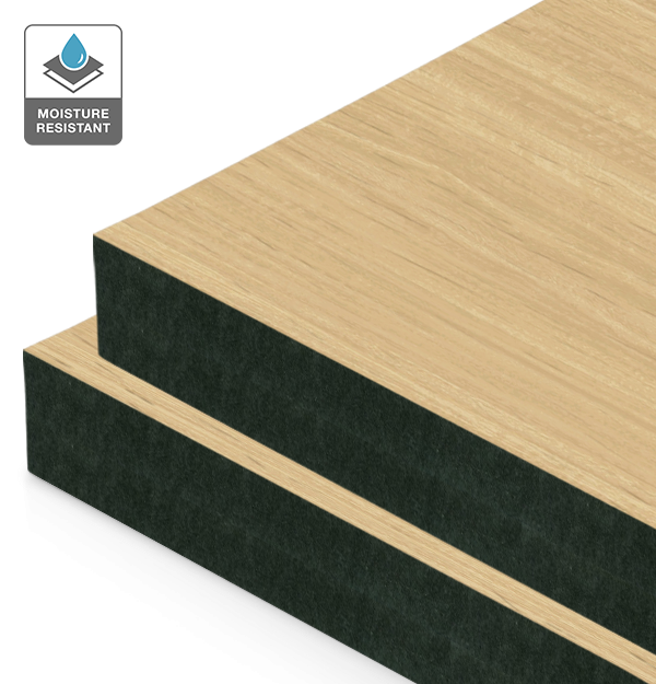 Aust Eucalypt EVOGRAIN Hyperreal on Black Moisture Resistant MDF