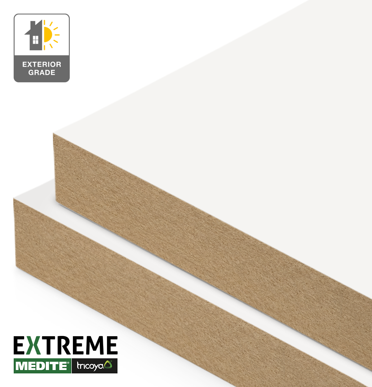 Cool White EVOTONE on Tricoya Extreme Exterior MDF