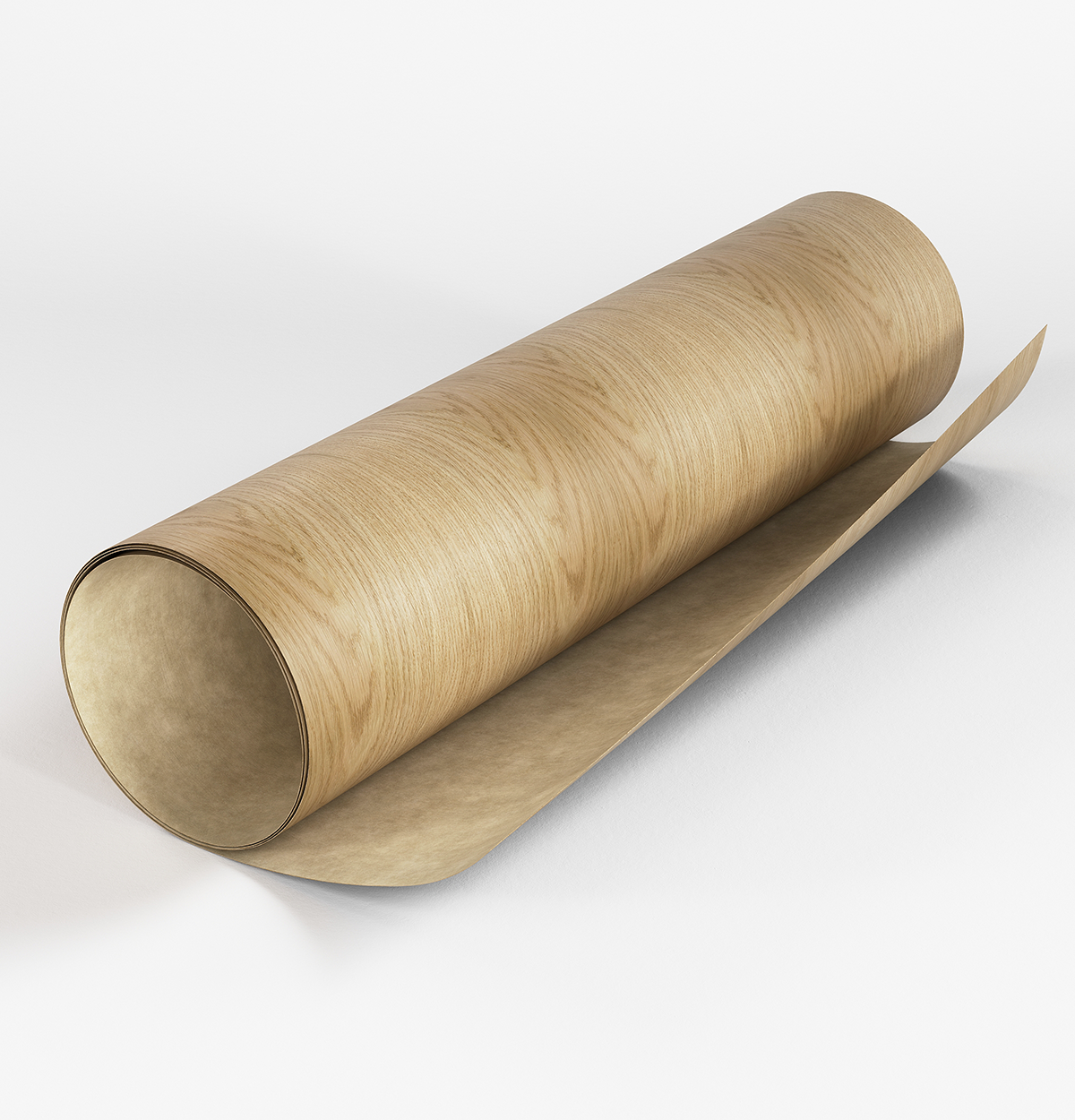 European Oak Paper Back Flexible Wood Veneer Crown Cut