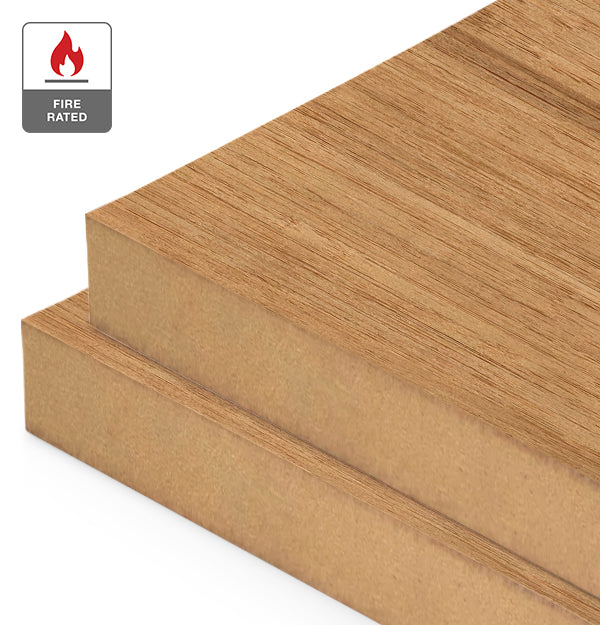 LETO Narrow Grain Carbonised Bamboo Veneer on Fire Rated MDF