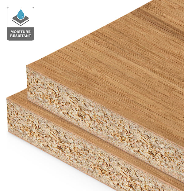 LETO Narrow Grain Carbonised Bamboo Veneer on HMR Moisture Resistant Particleboard