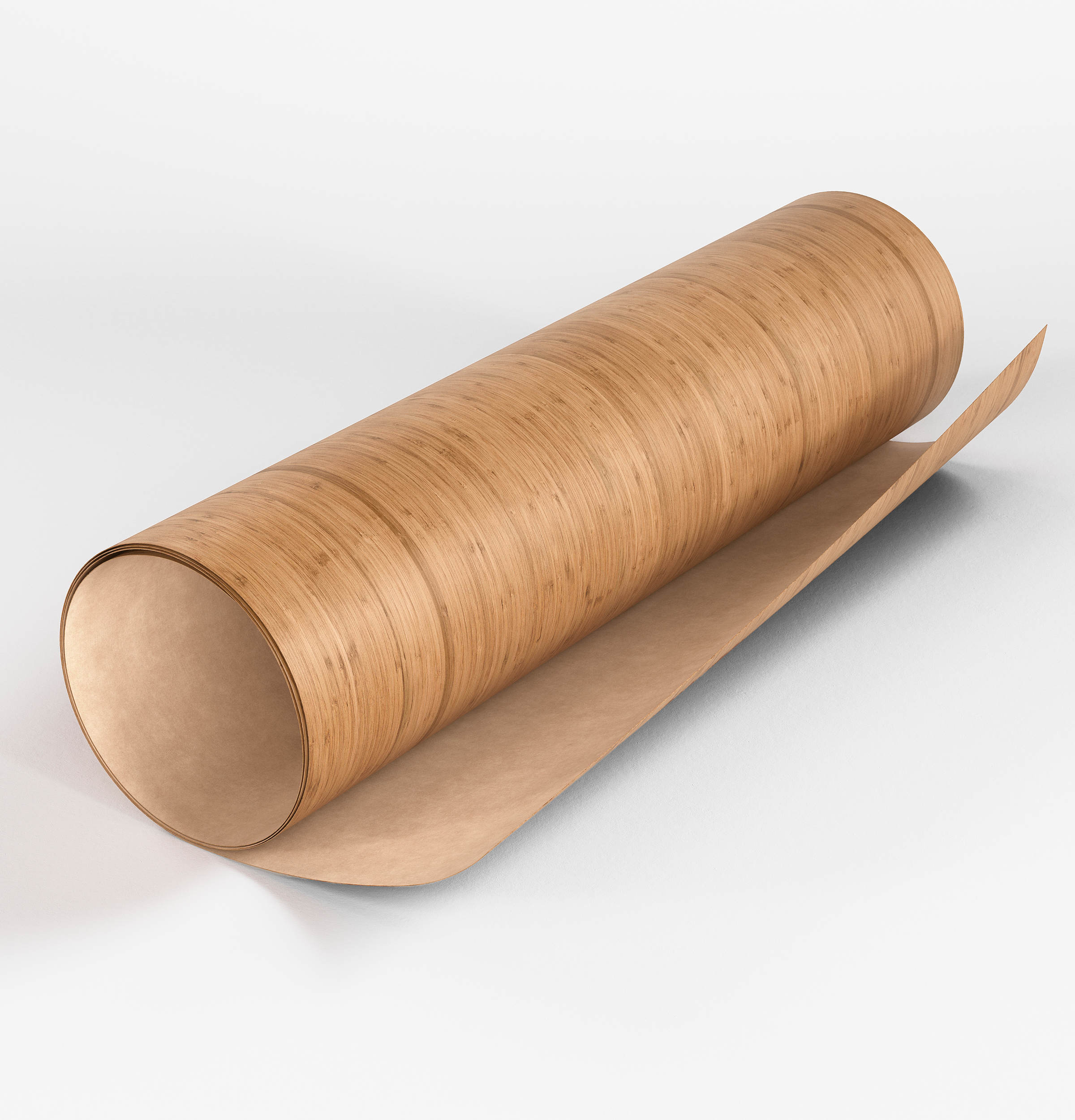 LETO Narrow Grain Carbonised Bamboo Veneer on Paper Back