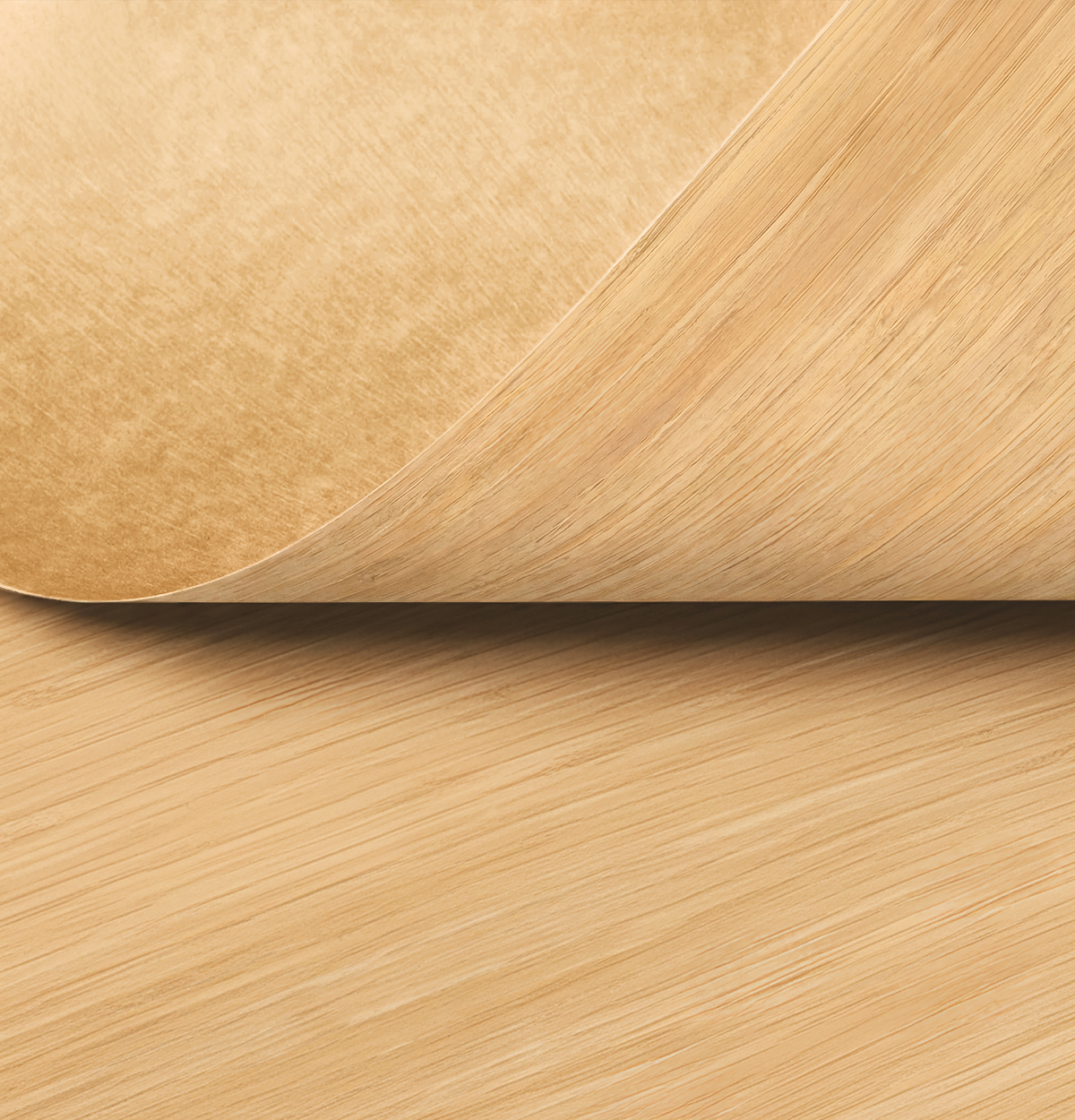 LETO Narrow Grain Natural Bamboo Veneer on Paper Back