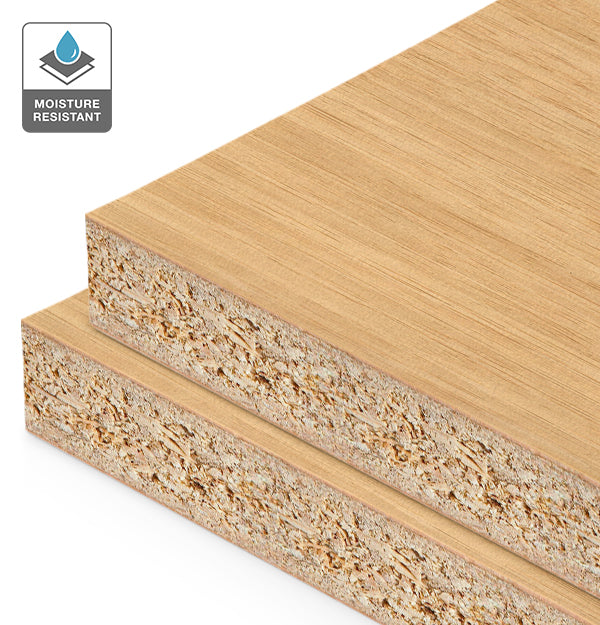LETO Narrow Grain Natural Bamboo Veneer on HMR Moisture Resistant Particleboard