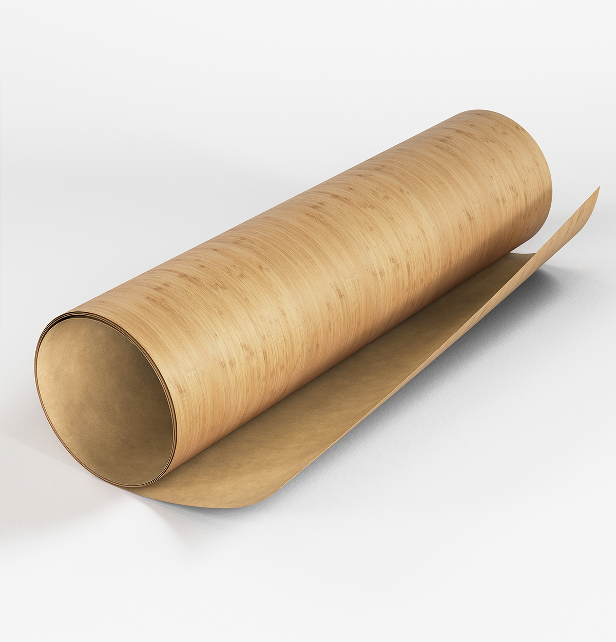 LETO Narrow Grain Natural Bamboo Veneer on Paper Back