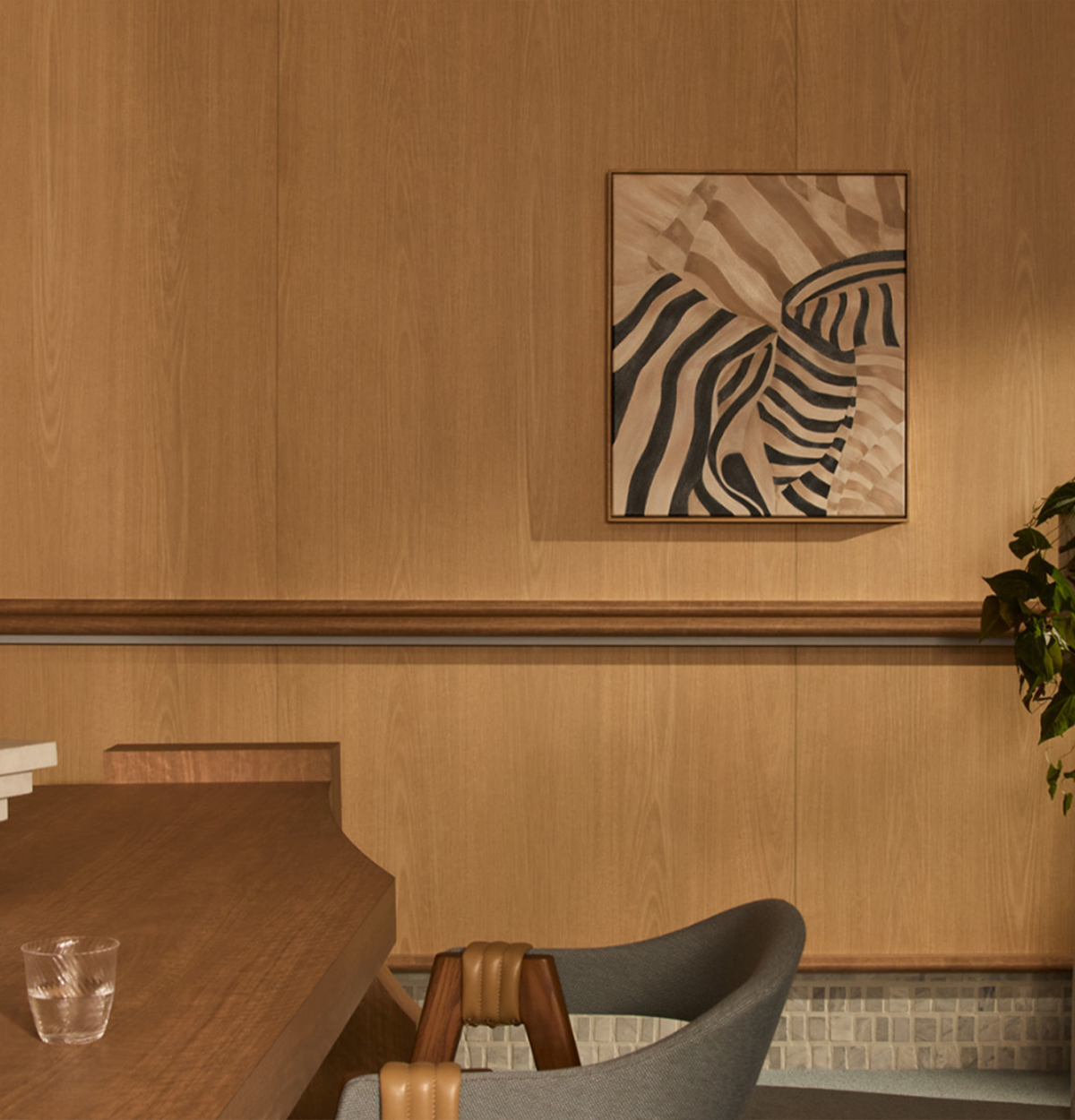 Laminex Classic Flat Tasmanian Oak TrueScale Wall Panels