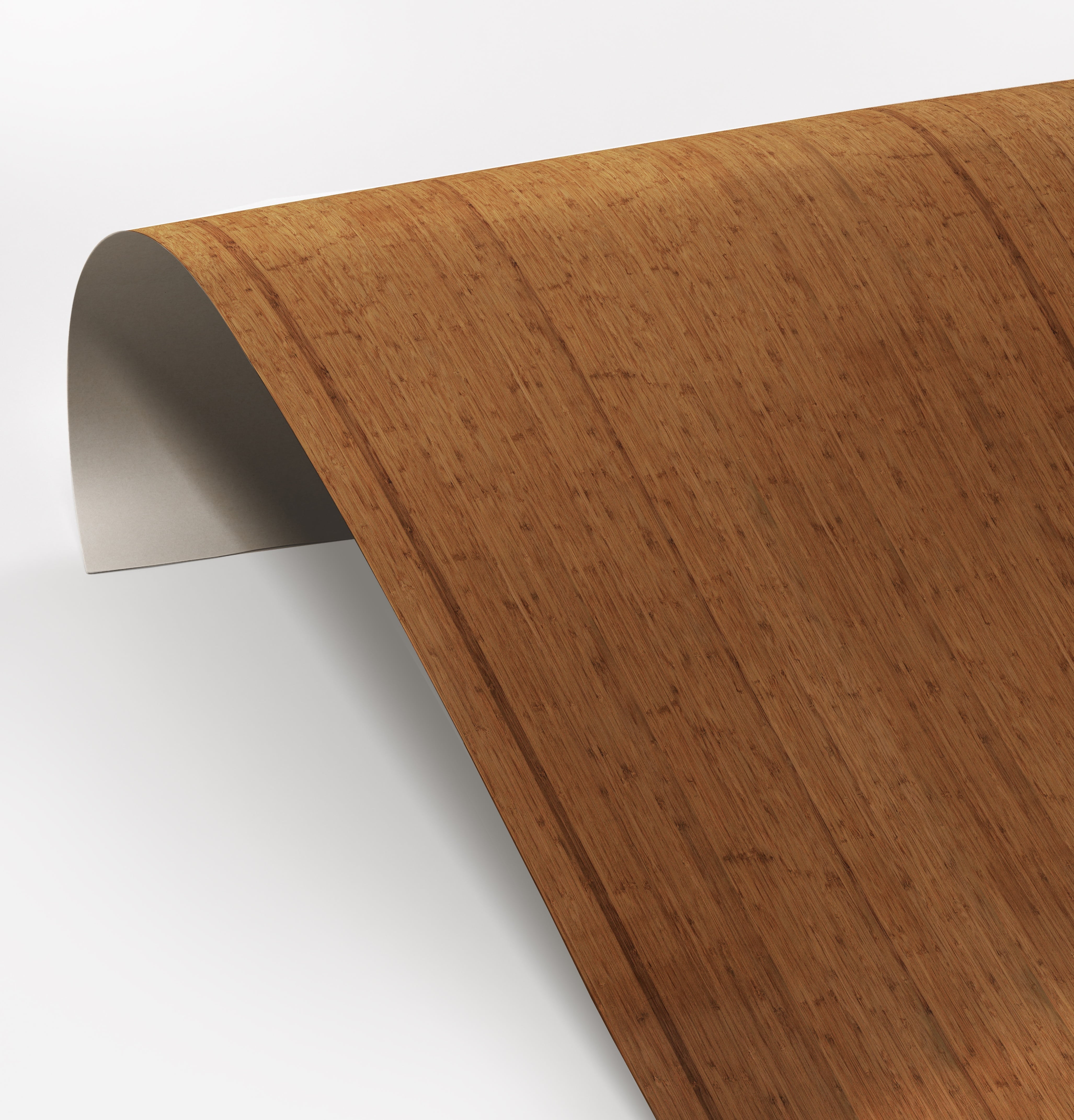 LETO Narrow Grain Carbonised Bamboo Veneer on Paper Back