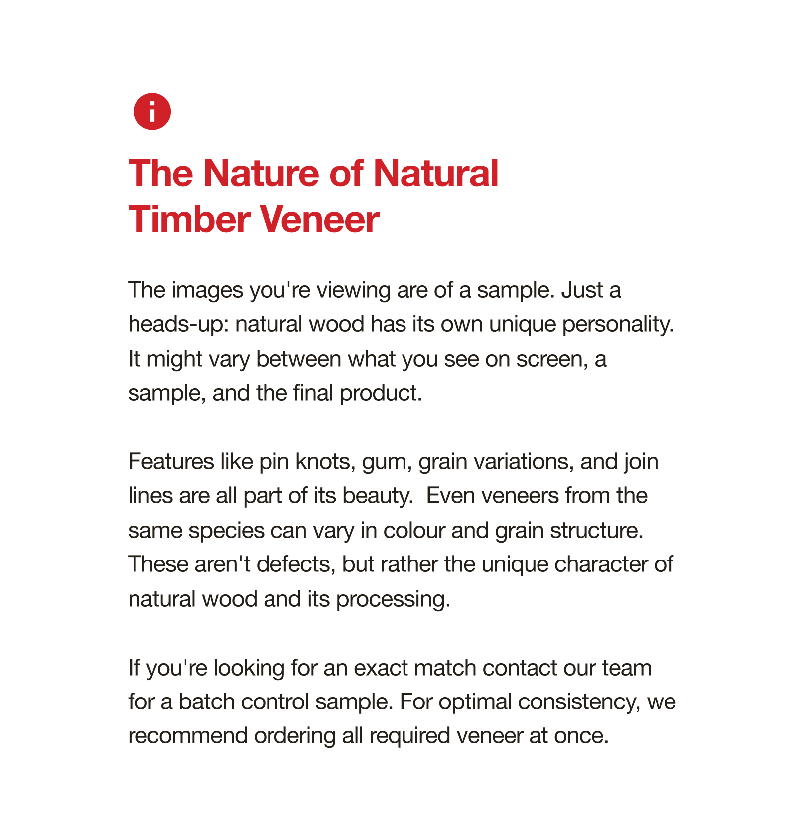 Brushbox Veneer Mismatched on Moisture Resistant MDF