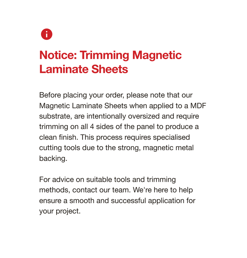 White Magnetic Laminate on HMR Moisture Resistant Particleboard